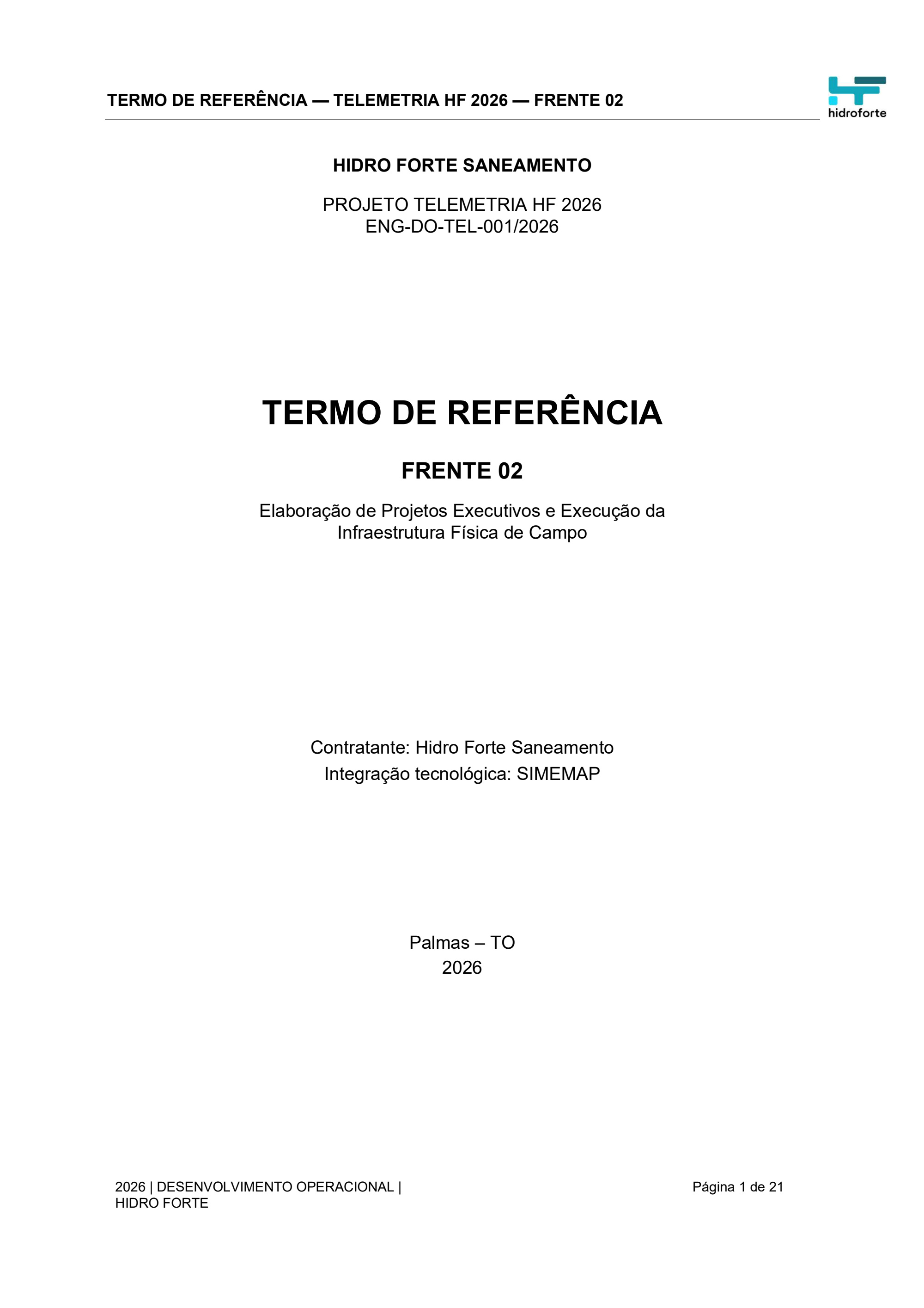 Página 1 do termo de referência